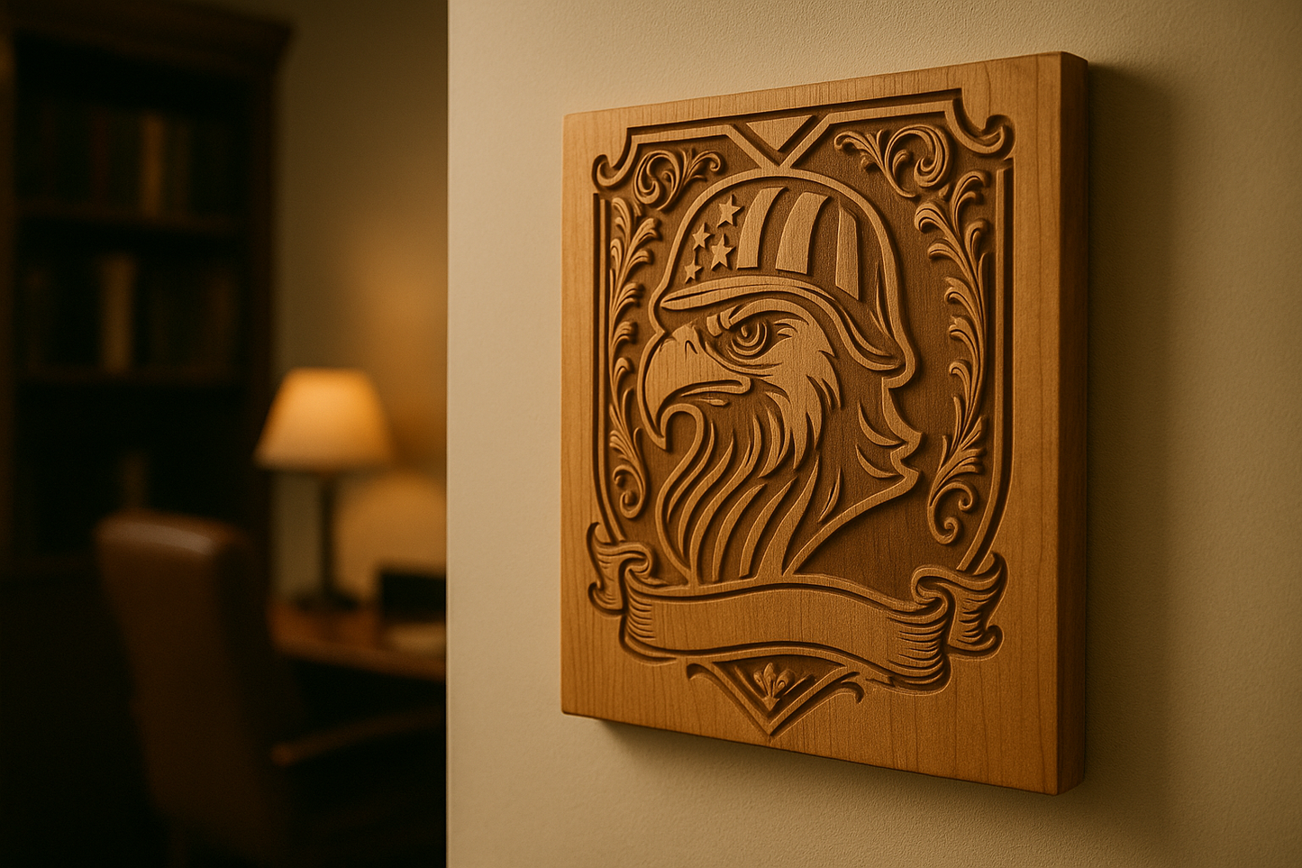 American Eagle Retirement Plaque – CNC Digital Design File for Easel