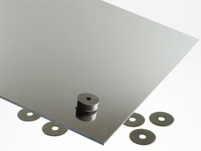 Thin Gauge Plastic Sheet with Mirror Silver Finish 1/32