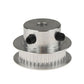 Aluminum GT2 Pulley - 20 Teeth, Dual Flange - 20 mm Pitch