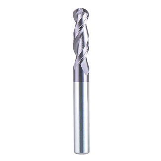 TiAIN Tip Upcut 2 Flute Ballnose - 1/4 in Cutting x 1/4 in Shank