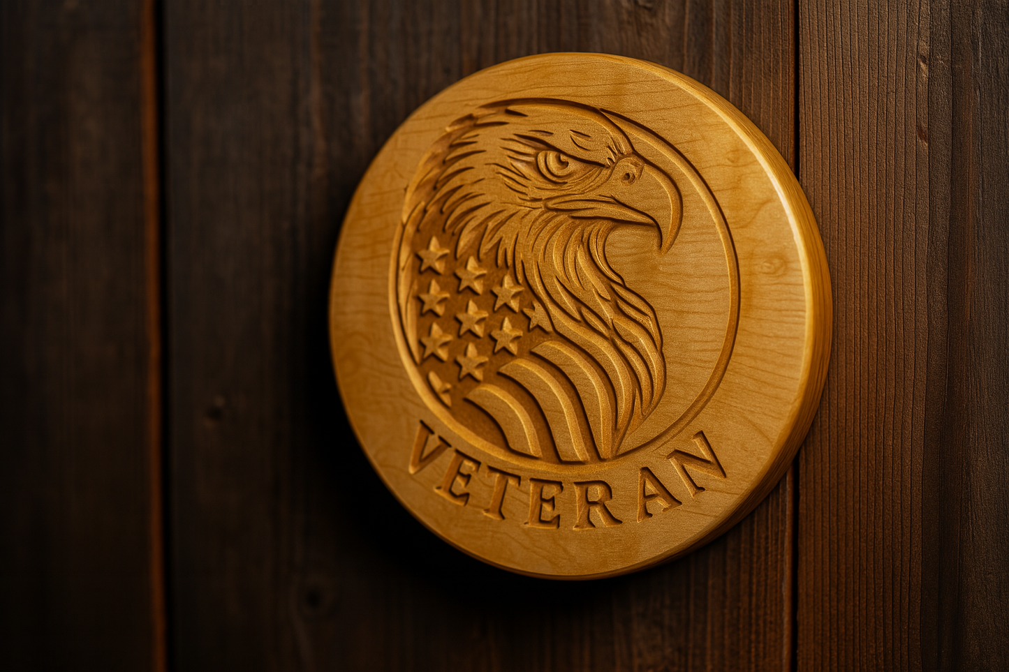Veteran American Eagle Seal - CNC Digital Design File for Easel
