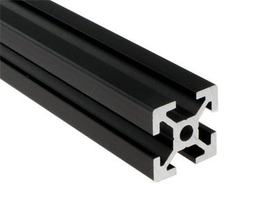 Aluminum Extrusion (20mm x 20mm) - Black Anodize - M5 Tapped