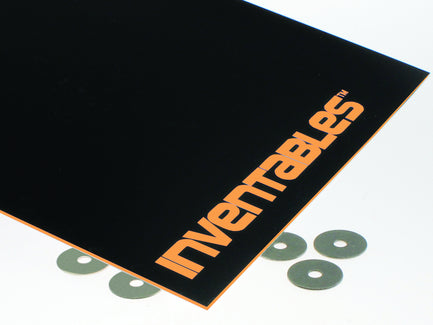 Black on Neon Orange Laserable ABS Sheet
