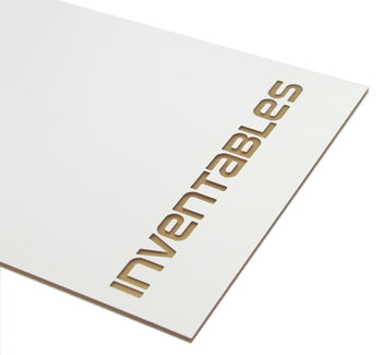 Matte White on Gold Engravable Acrylic Sheet
