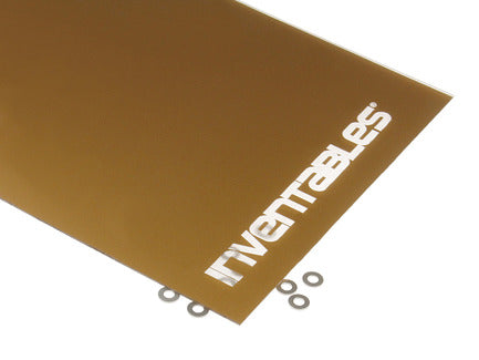 Gold and Clear Reverse Laserable Acrylic Sheet