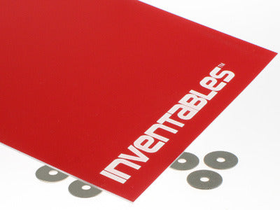 Red on Bright White Laserable Acrylic Sheet